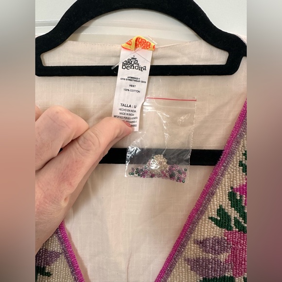 NWOT Free People x Agus Bendita Otis Vest - One Size Fully Beaded - Picture 3 of 11